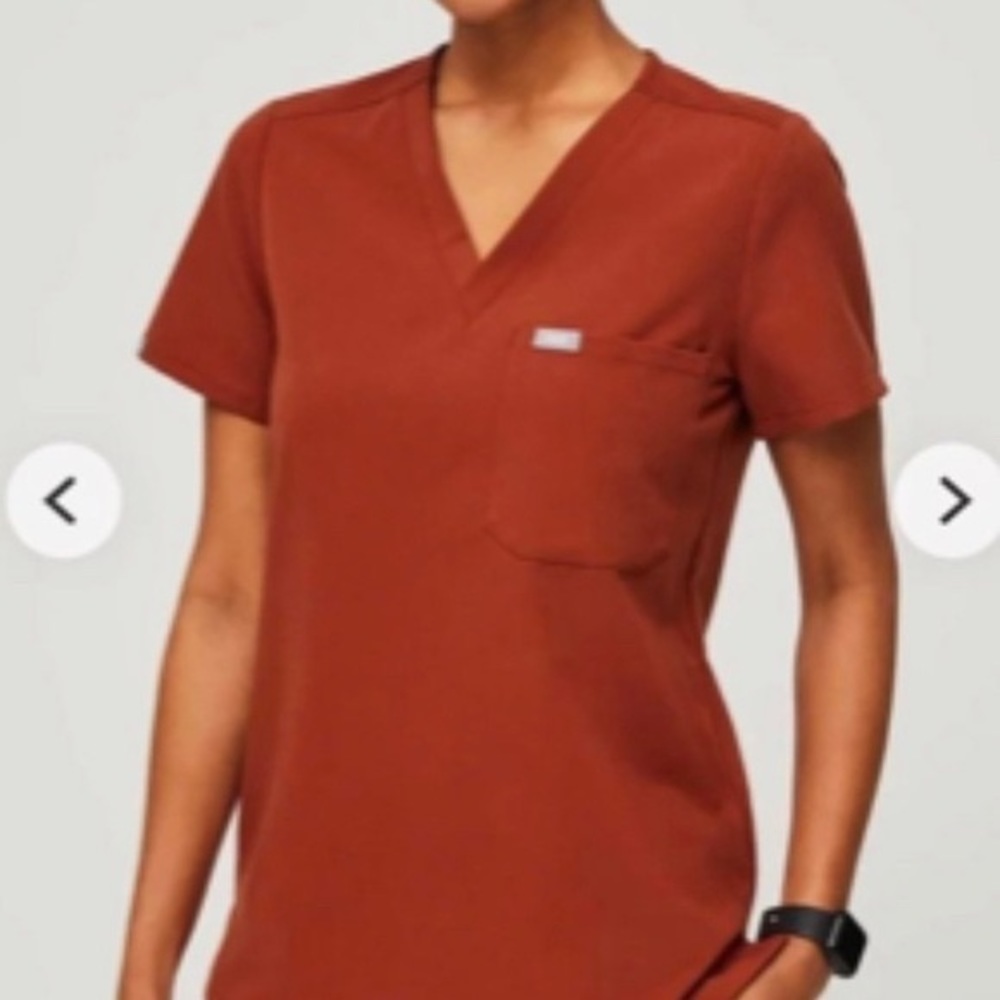 Figs scrub top- limited color orange- M -03